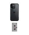 ieg™ iPhone 16 Pro Kılıf Akış Çizgi Koleksiyonu - Siyah Bilvis 3D Mat Cam Ekran Koruyucu