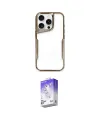 ieg™ iPhone 16 Pro Kılıf Akış Çizgi Koleksiyonu - Siyah Bilvis 5in1 3D Magic Cam Ekran Koruyucu