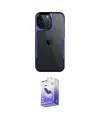 ieg™ iPhone 16 Pro Kılıf Akış Çizgi Koleksiyonu - Siyah Bilvis 5in1 5D Magic Hayalet Cam Ekran Koruyucu