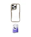 ieg™ iPhone 16 Pro Kılıf Akış Çizgi Koleksiyonu - Siyah Bilvis 5in1 5D Magic Hayalet Cam Ekran Koruyucu