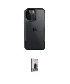 ieg™ iPhone 16 Pro Kılıf Akış Çizgi Koleksiyonu - Siyah Bilvis Hayalet Cam Ekran Koruyucu