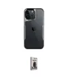 ieg™ iPhone 16 Pro Kılıf Akış Çizgi Koleksiyonu - Siyah Bilvis Hayalet Cam Ekran Koruyucu