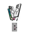 ieg™ iPhone 16 Pro Kılıf Atlas Doku Koleksiyonu - Siyah Bilvis 3D Mat Cam Ekran Koruyucu