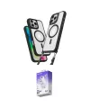 ieg™ iPhone 16 Pro Kılıf Atlas Doku Koleksiyonu - Siyah Bilvis 5in1 3D Magic Cam Ekran Koruyucu