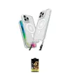 ieg™ iPhone 16 Pro Kılıf Atlas Doku Koleksiyonu - Siyah Buffer Cam Ekran Koruyucu