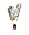 ieg™ iPhone 16 Pro Kılıf Atlas Doku Koleksiyonu - Siyah Buffer Hayalet Cam Ekran Koruyucu