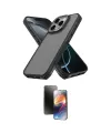 ieg™ iPhone 16 Pro Kılıf Atlas Form - Siyah 3D Antistatik Mat Seramik Nano Ekran Koruyucu