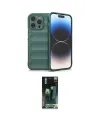 ieg™ iPhone 16 Pro Kılıf Atlas Koleksiyonu - Siyah 360 Mat Full Body Arka Koruyucu