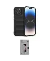 ieg™ iPhone 16 Pro Kılıf Atlas Koleksiyonu - Siyah Bilvis 3D Mat Cam Ekran Koruyucu