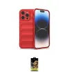 ieg™ iPhone 16 Pro Kılıf Atlas Koleksiyonu - Siyah Buffer Cam Ekran Koruyucu