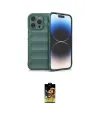 ieg™ iPhone 16 Pro Kılıf Atlas Koleksiyonu - Siyah Buffer Cam Ekran Koruyucu