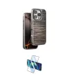 ieg™ iPhone 16 Pro Kılıf Atlas Minimal Özel Seri - Siyah 3D Antistatik Cam Ekran Koruyucu