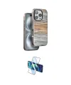 ieg™ iPhone 16 Pro Kılıf Atlas Minimal Özel Seri - Siyah 3D Antistatik Cam Ekran Koruyucu