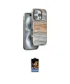 ieg™ iPhone 16 Pro Kılıf Atlas Minimal Özel Seri - Siyah Buffer Hayalet Cam Ekran Koruyucu