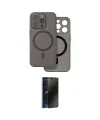 ieg™ iPhone 16 Pro Kılıf Çekirdek Klasik - Siyah 3D Antistatik Hayalet Cam Ekran Koruyucu