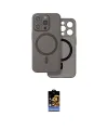 ieg™ iPhone 16 Pro Kılıf Çekirdek Klasik - Siyah Buffer Hayalet Cam Ekran Koruyucu