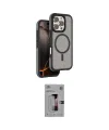 ieg™ iPhone 16 Pro Kılıf Çekirdek Minimal Prime - Siyah Bilvis 3D Mat Cam Ekran Koruyucu