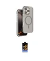 ieg™ iPhone 16 Pro Kılıf Çekirdek Minimal Prime - Siyah Buffer Hayalet Cam Ekran Koruyucu