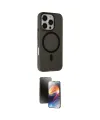 ieg™ iPhone 16 Pro Kılıf Çekirdek Modern Prime - Siyah 3D Antistatik Mat Seramik Nano Ekran Koruyucu