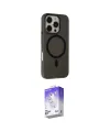 ieg™ iPhone 16 Pro Kılıf Çekirdek Modern Prime - Siyah Bilvis 5in1 3D Magic Cam Ekran Koruyucu