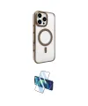 ieg™ iPhone 16 Pro Kılıf Doruk Doku Özel Seri - Siyah 3D Antistatik Cam Ekran Koruyucu