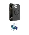 ieg™ iPhone 16 Pro Kılıf Doruk Doku Özel Seri - Siyah 3D Antistatik Cam Ekran Koruyucu