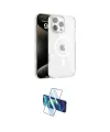 ieg™ iPhone 16 Pro Kılıf Doruk Doku Özel Seri - Siyah 3D Antistatik Cam Ekran Koruyucu