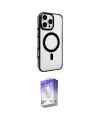 ieg™ iPhone 16 Pro Kılıf Doruk Doku Özel Seri - Siyah Bilvis 5in1 3D Magic Cam Ekran Koruyucu