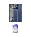 ieg™ iPhone 16 Pro Kılıf Doruk Klasik Özel Seri - Siyah Bilvis 5in1 3D Magic Cam Ekran Koruyucu