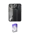 ieg™ iPhone 16 Pro Kılıf Doruk Klasik Özel Seri - Siyah Bilvis 5in1 3D Magic Cam Ekran Koruyucu