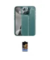ieg™ iPhone 16 Pro Kılıf Doruk Klasik Özel Seri - Siyah Buffer Hayalet Cam Ekran Koruyucu