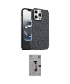 ieg™ iPhone 16 Pro Kılıf Doruk Serisi - Siyah Bilvis 3D Mat Cam Ekran Koruyucu