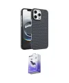 ieg™ iPhone 16 Pro Kılıf Doruk Serisi - Siyah Bilvis 5in1 5D Magic Hayalet Cam Ekran Koruyucu