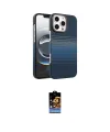 ieg™ iPhone 16 Pro Kılıf Doruk Serisi - Siyah Buffer Hayalet Cam Ekran Koruyucu