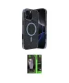 ieg™ iPhone 16 Pro Kılıf Eksen Çizgi - Şeffaf 360 Full Body Arka Koruyucu