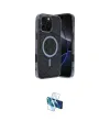 ieg™ iPhone 16 Pro Kılıf Eksen Çizgi - Siyah 3D Antistatik Seramik Nano Ekran Koruyucu