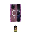 ieg™ iPhone 16 Pro Kılıf Eksen Çizgi - Siyah Buffer Cam Ekran Koruyucu