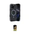ieg™ iPhone 16 Pro Kılıf Eksen Çizgi - Siyah Buffer Cam Ekran Koruyucu