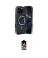 ieg™ iPhone 16 Pro Kılıf Eksen Çizgi - Siyah Buffer Hayalet Cam Ekran Koruyucu