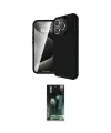 ieg™ iPhone 16 Pro Kılıf Eksen Form Prime - Siyah 360 Mat Full Body Arka Koruyucu