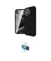 ieg™ iPhone 16 Pro Kılıf Eksen Form Prime - Siyah 3D Antistatik Seramik Nano Ekran Koruyucu