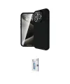 ieg™ iPhone 16 Pro Kılıf Eksen Form Prime - Siyah Bilvis 0.18mm Plus Cam Ekran Koruyucu