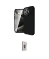 ieg™ iPhone 16 Pro Kılıf Eksen Form Prime - Siyah Bilvis 3D Cam Ekran Koruyucu