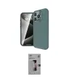 ieg™ iPhone 16 Pro Kılıf Eksen Form Prime - Siyah Bilvis 3D Mat Cam Ekran Koruyucu