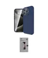 ieg™ iPhone 16 Pro Kılıf Eksen Form Prime - Siyah Bilvis 3D Mat Cam Ekran Koruyucu