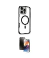 ieg™ iPhone 16 Pro Kılıf Eksen Klasik Koleksiyonu - Siyah 3D Antistatik Mat Seramik Nano Ekran Koruyucu