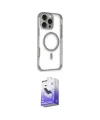 ieg™ iPhone 16 Pro Kılıf Eksen Klasik Koleksiyonu - Siyah Bilvis 5in1 5D Magic Hayalet Cam Ekran Koruyucu