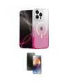 ieg™ iPhone 16 Pro Kılıf Eksen Minimal Özel Seri - Siyah 3D Antistatik Mat Seramik Nano Ekran Koruyucu