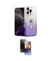 ieg™ iPhone 16 Pro Kılıf Eksen Minimal Özel Seri - Siyah 3D Antistatik Mat Seramik Nano Ekran Koruyucu
