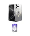 ieg™ iPhone 16 Pro Kılıf Eksen Minimal Özel Seri - Siyah Bilvis 5in1 3D Magic Cam Ekran Koruyucu